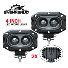 White 4" LED Work Light Bar Spot Pods Fog Lamp Offroad Driving Truck SUV 4WD