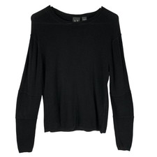 AX Armani Exchange Black Ribbed Crew Neck Long Sleeve Sweater M