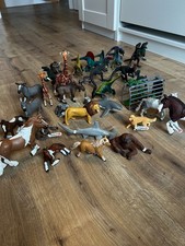 Schleich Tiere über 25 Stück Hund Affe Schlange Pferde Dino