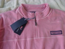 NWT Vineyard Vines top zippered pullover, men's M, XXL, Shep Shirt, pink, 118