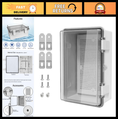 Waterproof Dustproof Junction Box IP65 Electrical Enclosure with Clear Cover 8.7