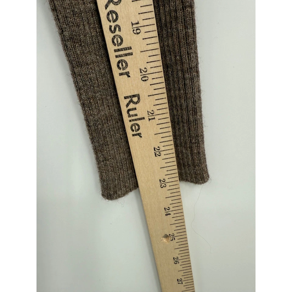 Suéter Cynthia Rowley Pequeño Marrón 100% Lana Merino Capucha Cuello Acogedor Foto 4 de 4