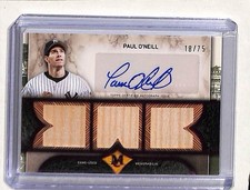 2025 Topps Museum - Triple Relic Autographs Paul O'Neill 18/75 Game Used Yankees