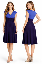 Sangria Women's Dress Blue/Dark blue  Fit & Flare Midi Size 8 New with Tags