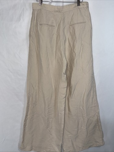 Ann Taylor Leinenhose weites Bein beige Größe 10 ((381) - Bild 9 von 13