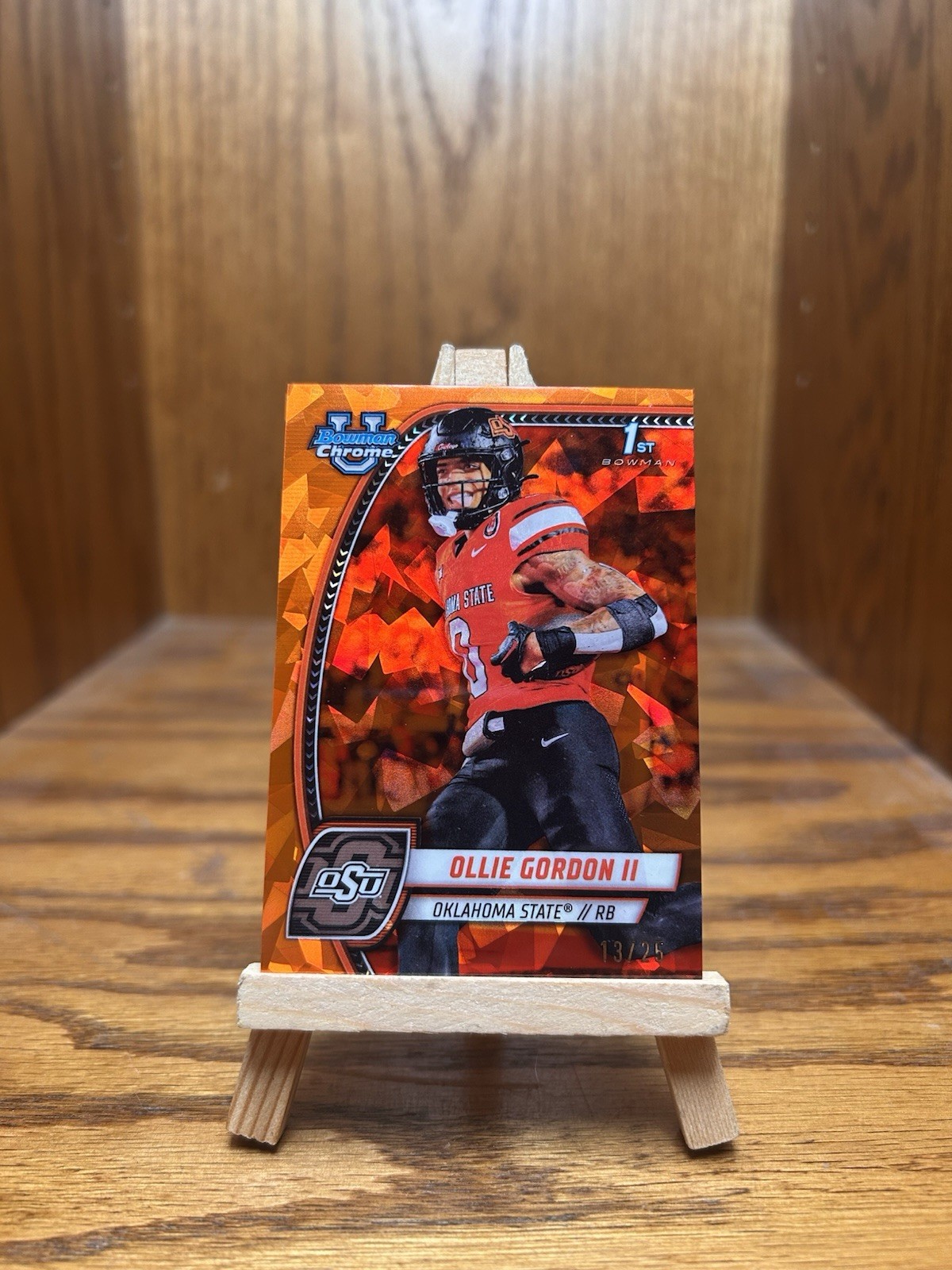 2024 Bowman Chrome Sapphire U /25 Ollie Gordon Orange Refractor 1st #197 Cowboys