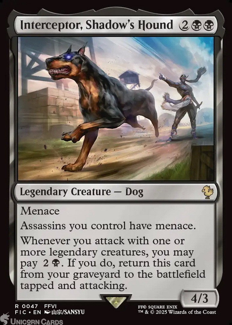 Interceptor, Shadow's Hound : Mint MTG Card : Final Fantasy Commander Decks