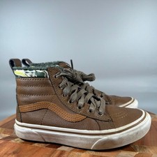 Vans Sk8-Hi MTE Brown Camo Faux Leather High Top Sneakers Kids Size 2.5