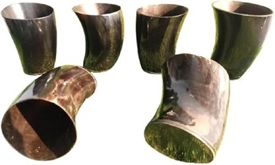 Einteiliger Wikinger Trinkhorn Becher Authentischer Mittelalter Bierkrug für Ale