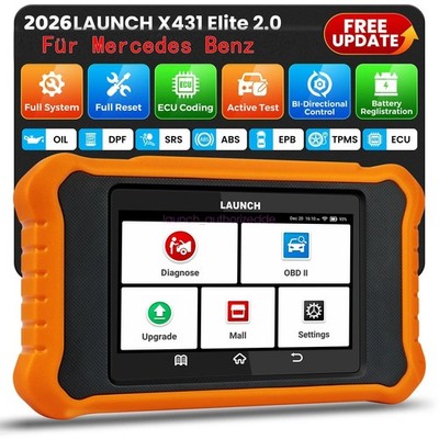 2026 x431 Creader Elite 2.0 Für Mercedes-Benz Profi OBD2 Diagnosegerät Scanner