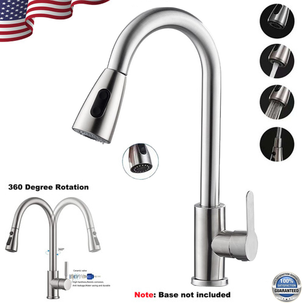 Kitchen Faucet with Pull Down Sprayer Multitask Mode Single 