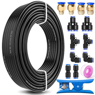 mxuteuk 5/16'' Air Line Tubing Kit,5/16 Inch(8mm) OD x 32.8 Feet(10 Meter) Pol...