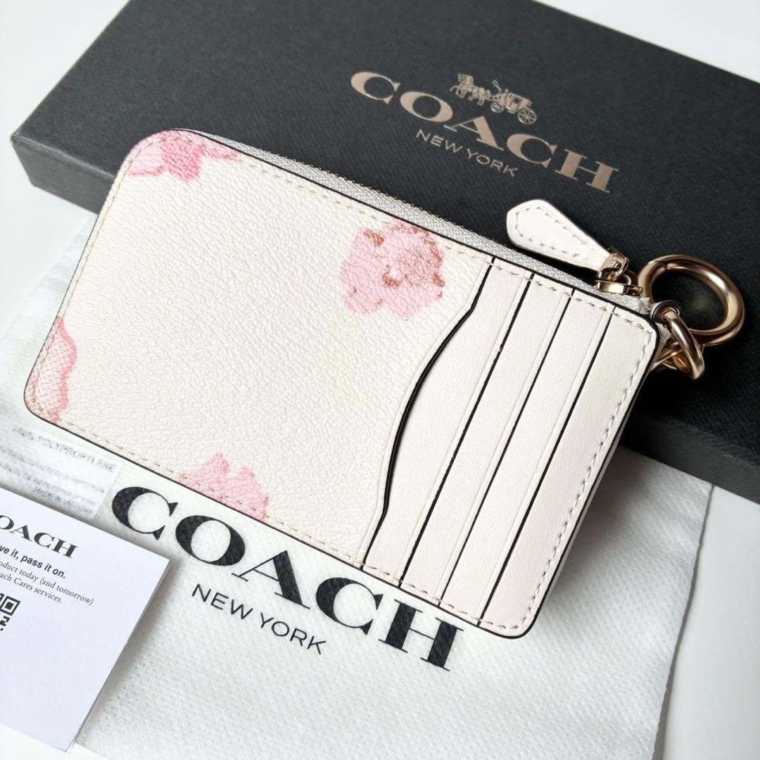 Coach Multi-Function Card Case, Off-White/Pink, F… - image 2