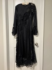 Ulla Johnson Annalise Silk Charmeuse Dress in Noir