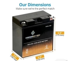  ATV Battery for KAWASAKI KVF400-BS Prairie 400 4x4 (CN) 400CC 98-'00 