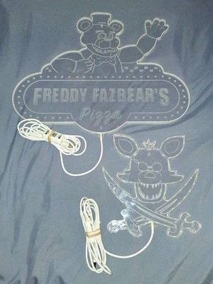 Freddy Fazbear's Pizza & Foxy Red Led Lights Acrylic Five Nights At Freddy's 
