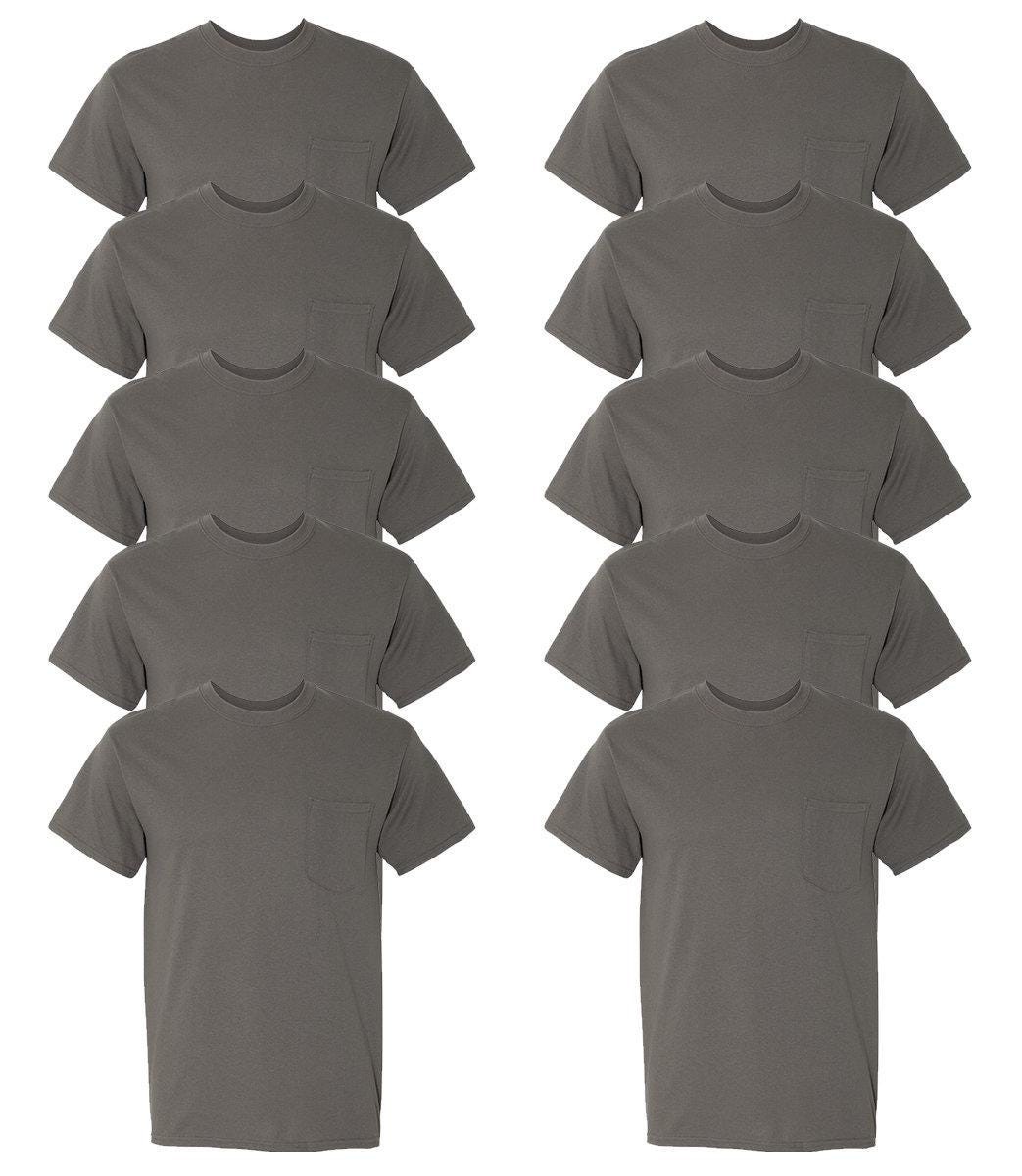 Gildan Plain T Shirts 10 Pack: Soft Durable Cotton - Preshrunk Fit, Crewneck image 5