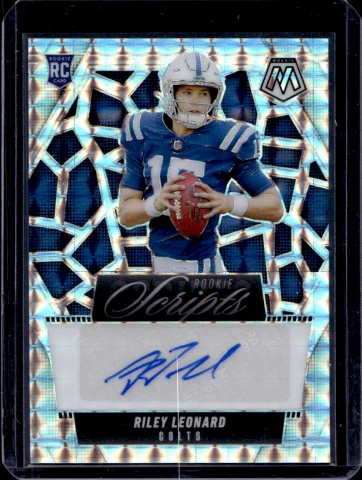 2025 Mosaic Riley Leonard Rookie Scripts RC Auto #RS-RLD Colts