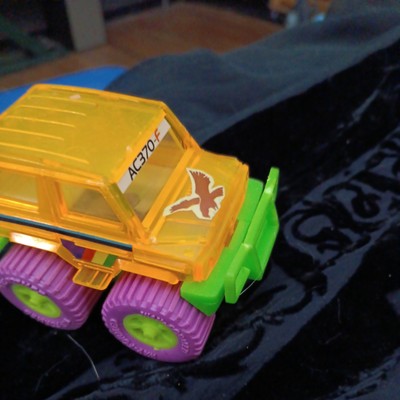 Vintage Roll Rev Go Monster Truck - Chuck E Cheese Mouse 2.5'' Toy Vehicle 1990s