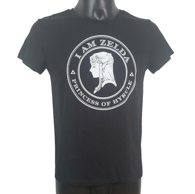NINTENDO Zelda T-Shirt schwarz I am Zelda Princess of Hyrule Tee neu mit Etikett Large