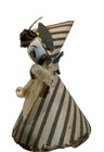 Vintage Japan MCM Paper Cone Wood Head Pixie Elf w/ Harp Christmas Ornament... — photo 3