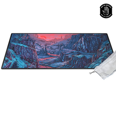 The Ruins NEOPRENE DESK MAT w/ velvet bag : Arcane Landscapes by Curator 