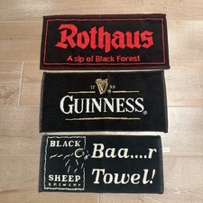 Vintage Beer Bar Towels Lot Guinness Rothaus ...