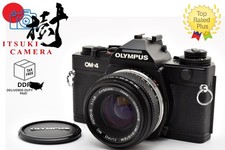 Near Mint Olympus OM-4 Black SLR 35mm Film Camera 50mm F1.8 with Cap From JAPAN
