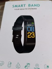 Smart Band Your Health Steward Fitness Tracker Black Bracelet New /Open Box