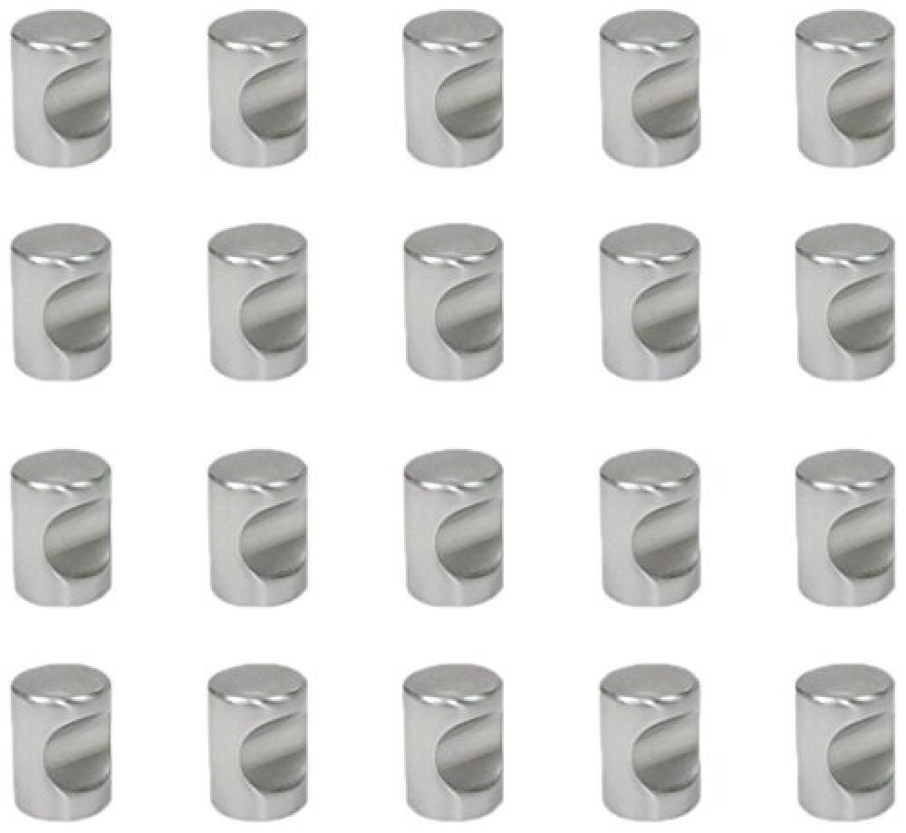 Emuca 9161651 Pomoli Sicuri per Mobili Ø20mm Nichel Satinato 20 pz
