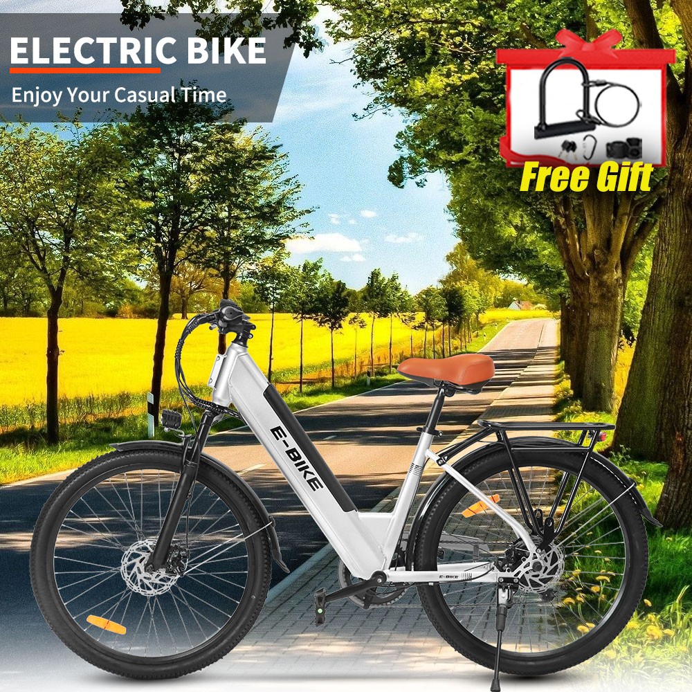 City E Bike For Adults 26" Electric Bicycle 750W Motor 25Mph  Beach E-bike USA