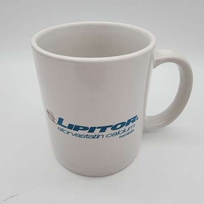 Vintage Lipitor Coffee Mug Cup Pharma Drug Rep Advertising Doctor White 11 oz