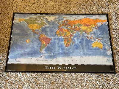 The World Map Poster   Trends International (34x22)   Pristine   Ships Securely