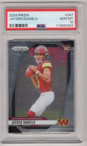 2024 Panini Prizm - Rookies Jayden Daniels #347 (RC) - PSA 10