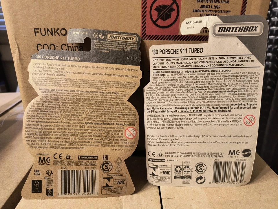 Matchbox Moving Parts RED & Brown 80 PORSCHE 911 TURBO SET FREE US SHIPPING! - Image 2 of 2