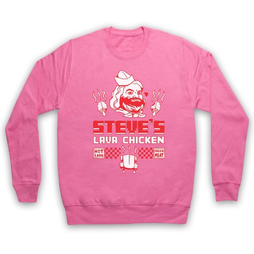 Steve's Lava Chicken Game Mining Movie Craft Adults Sweatshirt All Size Cols - Picture 2 of 14