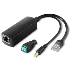2.5G Ethernet PoE Splitter 48V To 12V 2A 24W DC Output Adapter