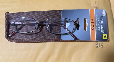 Reading Glass  NASH Brown +1.75 EZ READERS by foster grant