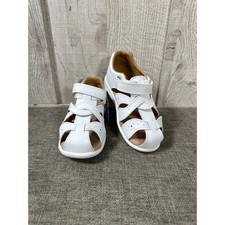 Stride Rite SRT SM Kinsley White Leather Toddler Girls Fisherman Sandals NEW