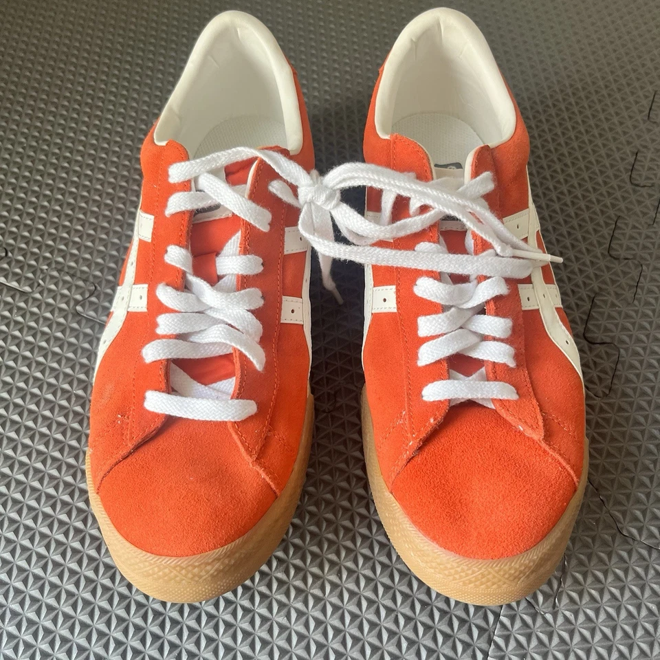 Zapatillas deportivas Onitsuka Tiger Fabre BL-S OG para hombre 10,5 rojo naranja blanco suela de goma zapatos Foto 2 de 4