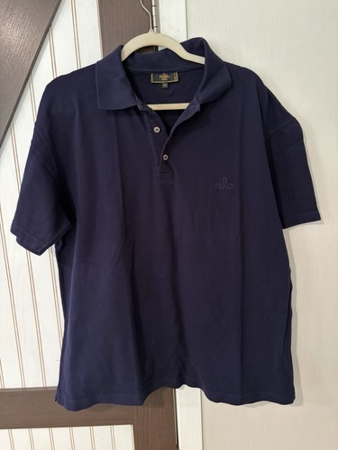Fendi, Vintage Navy Blue Fendi Men’s Polo Size 54 (XL-XXL) Made In Italy Uomo