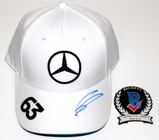 GEORGE RUSSELL SIGNED MERCEDES AMG PETRONAS #63 SIGNATURE F1 HAT BECKETT BAS COA