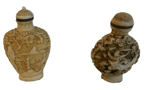 Vtg 1993 Chinese Ginger Jar with Lid Blue Beige & Peach Flowers w