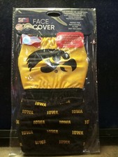 2 Iowa Hawkeyes Gold College Licensed Face mask covers FOCO Reusable Washable