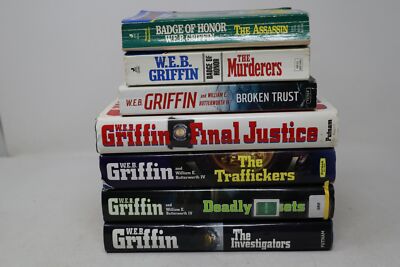 Lot of 7 Badge of Honor Books by W.E.B. Griffin - Paperback & Hardcover