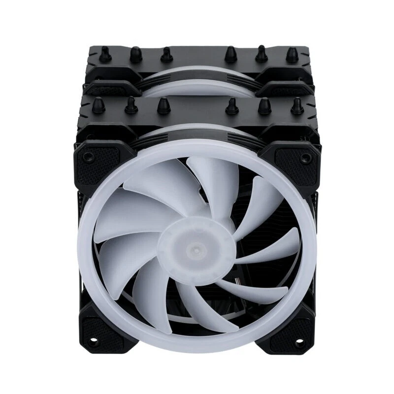 Gelid Solutions Glacier Black ARGB Intel AMD CPU Cooler 2 x 120mm Fans TDP 220W - Image 2 of 4