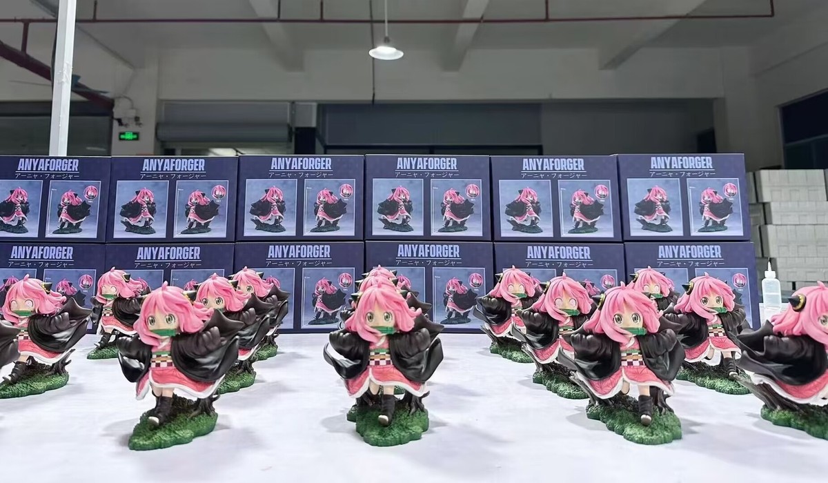 Anya Forger Kamado Nezuko Mimo Studio Resin Figurine 2 heads 12cm