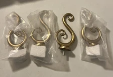 2 Pair Set Of (4) Brass Scroll Curtain Rod Finials 9003-11-27 Country Curtains