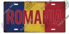 Romania Flag Decorative License Metal Plate Vintage Travel Sign Wall Tin Plaque