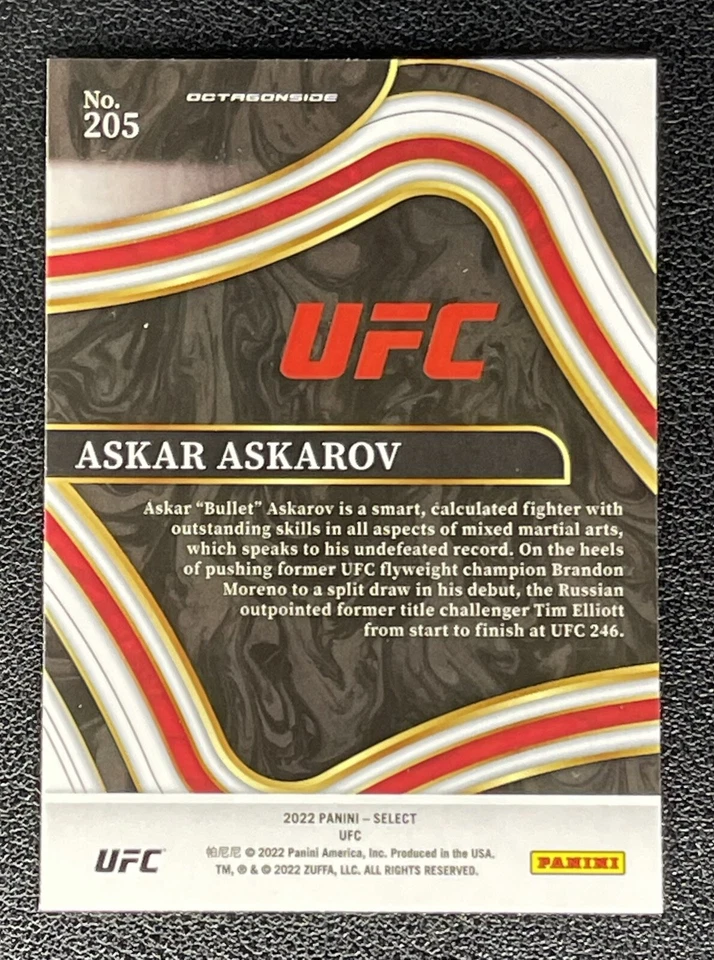 2022 Panini Select UFC Askar Askarov  Octagonside #205 SP - Image 2 of 2
